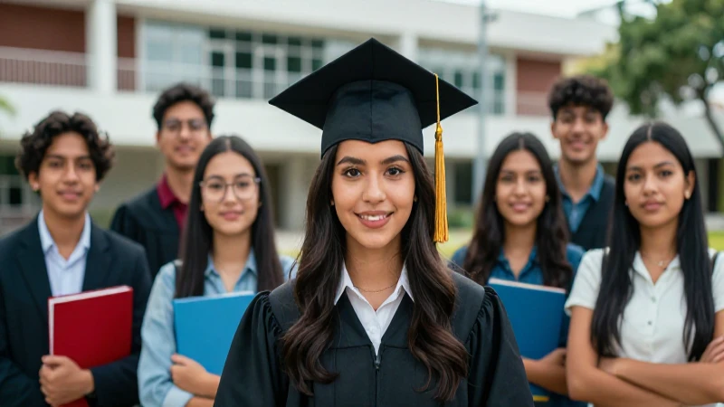 Estudiantes mexicanos celebrando su graduación académica