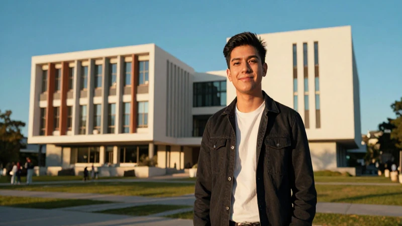 Estudiante de arquitectura mexicano, diseño moderno y éxito
