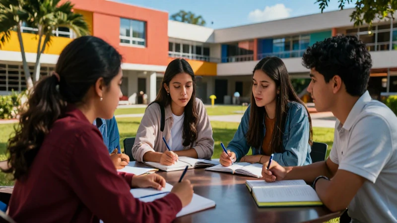 Estudiantes mexicanos colaboran en el éxito académico