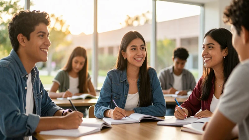 Estudiante sonriente logra éxito académico