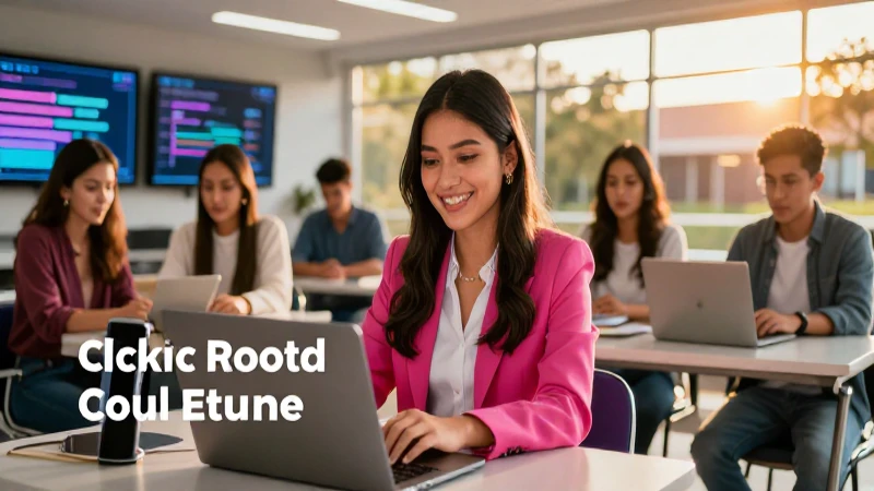 Estudiantes mexicanos en campus moderno y digital