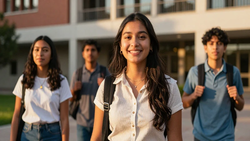 Estudiante mexicano exitoso, estilo cinemático de clickbait