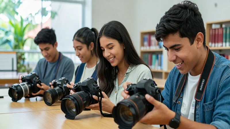 Estudiantes mexicanos aprenden fotografía universitaria