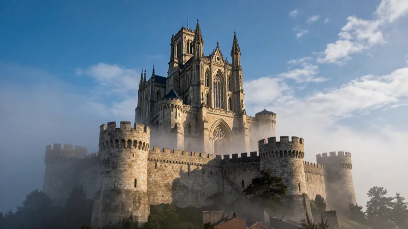 Castillo gótico majestuoso y misterioso