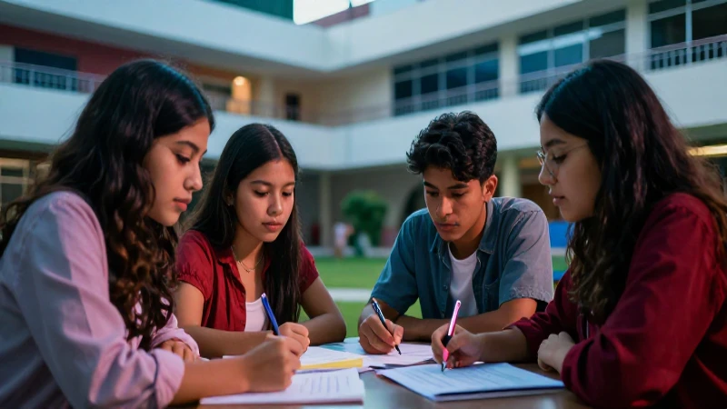 Estudiantes mexicanos colaboran con luz vibrante