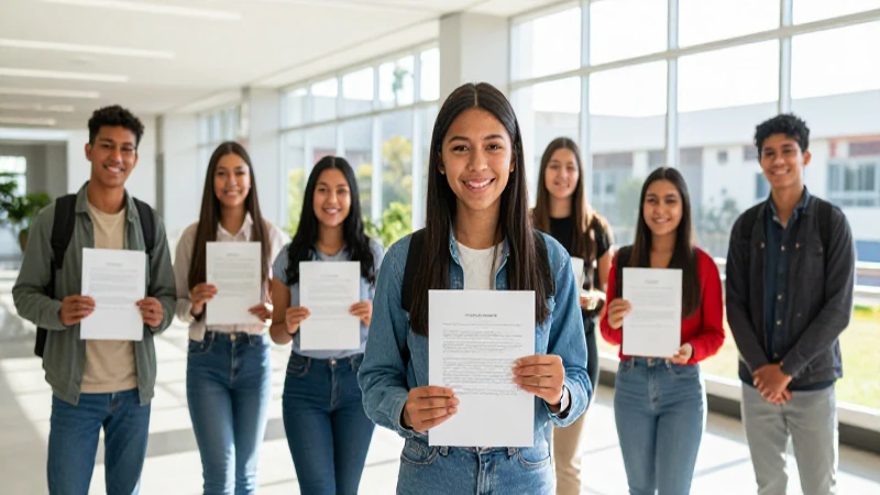 Estudiantes mexicanos celebrando logros académicos