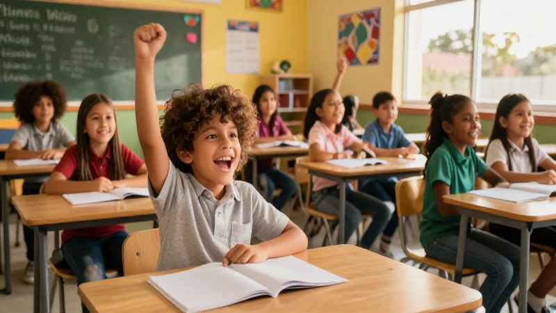 Estudiantes mexicanos exitosos en un aula vibrante