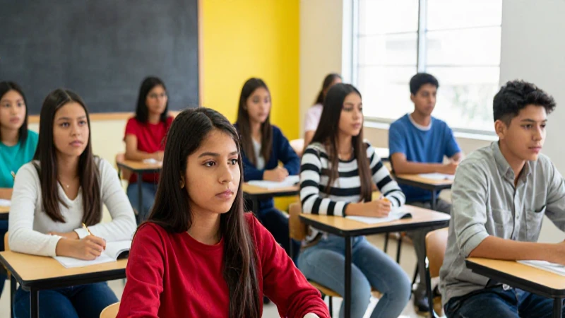 Jóvenes mexicanos en aula moderna y vibrante