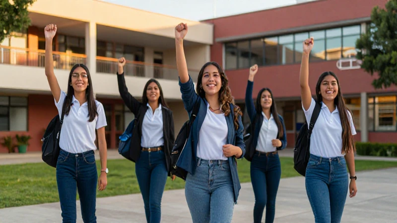 Éxito estudiantil mexicano en campus moderno
