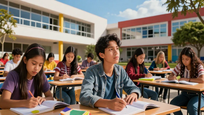 Jóvenes mexicanos logrando éxito académico moderno