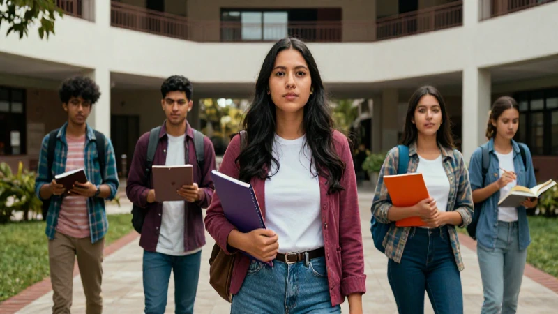 Joven mexicano exitoso en campus universitario