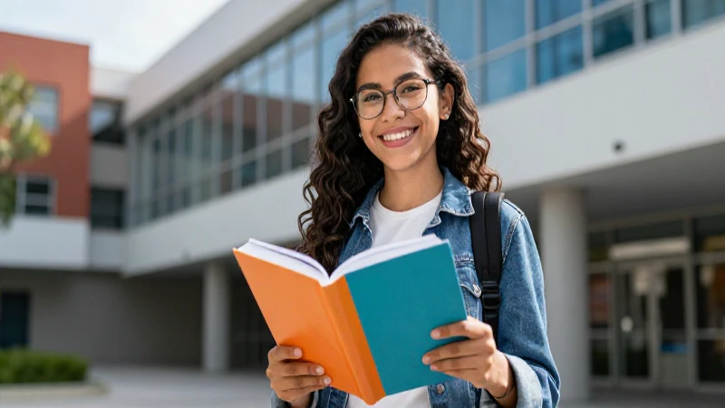 Fotografía vibrante de estudiante mexicano exitoso