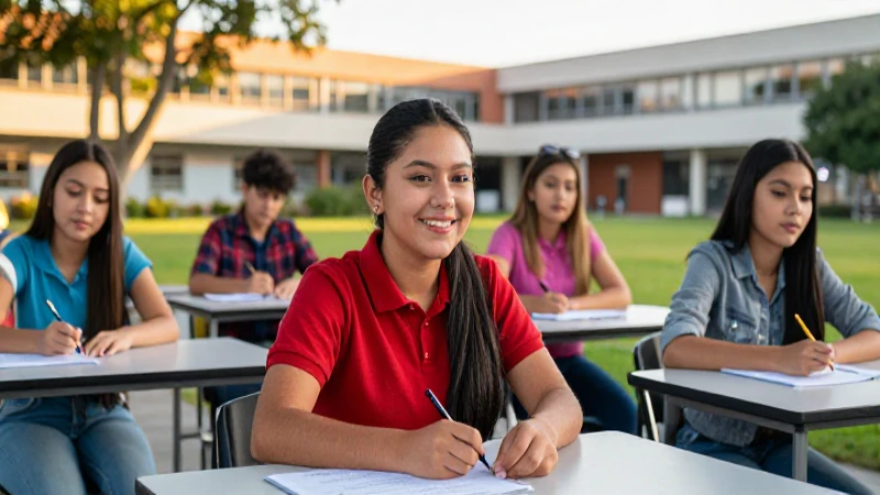 Estudiantes mexicanos dinámicos en campus universitario