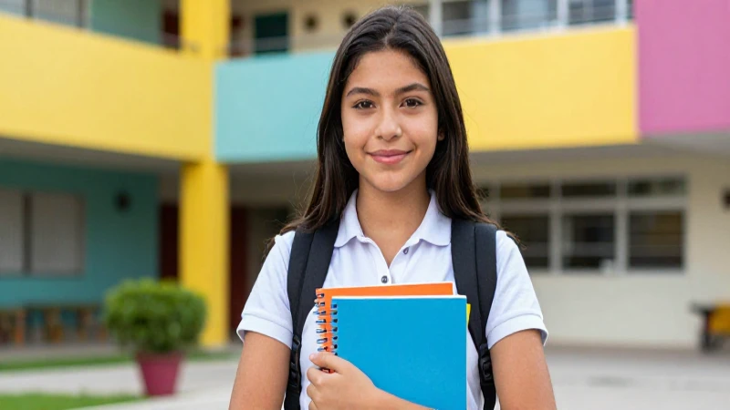 Retrato vibrante de estudiante mexicano