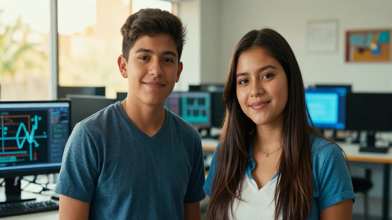 Estudiantes mexicanos en taller tecnológico moderno