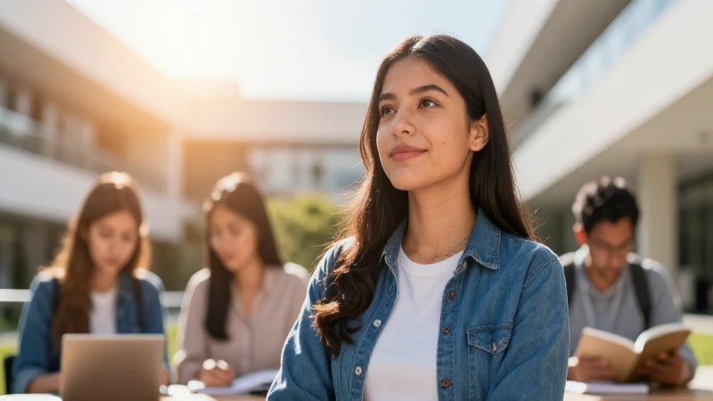 Retrato cinemático de estudiante mexicano ambicioso