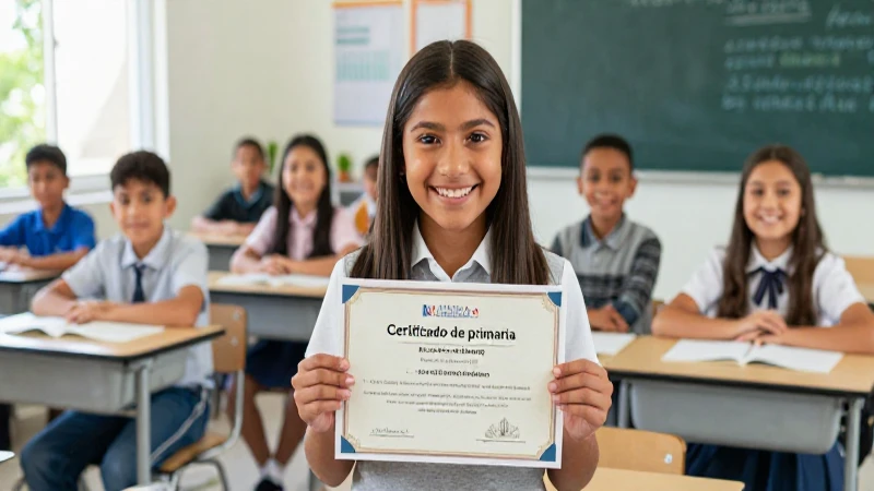 Cómo obtener el certificado de primaria