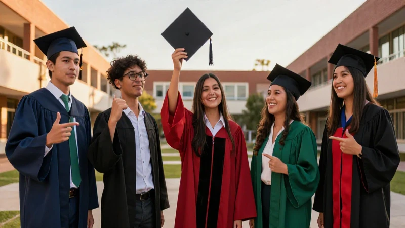 Estudiantes mexicanos celebran logros académicos en campus moderno