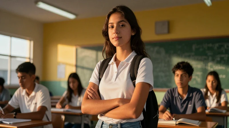Fotografía dramática de estudiante mexicano vibrante
