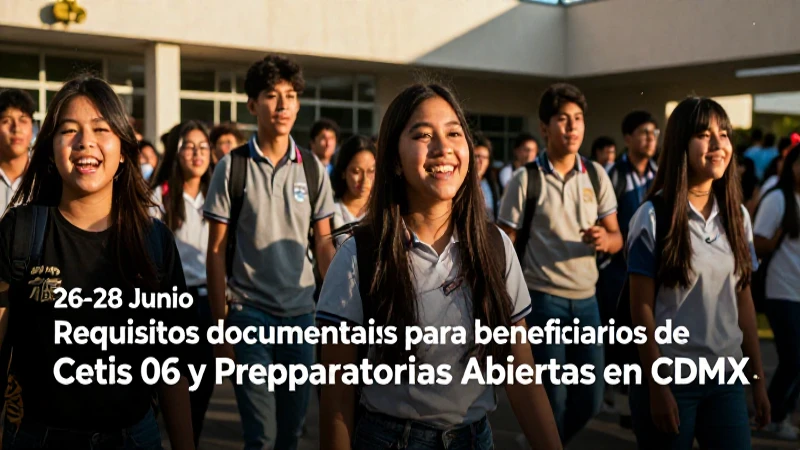 Requisitos documentales para estudiantes de Cetis 06