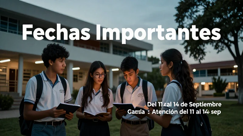Atención Cetis 12: 11 al 14 de septiembre