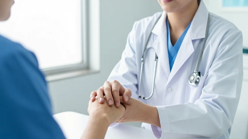Médico y paciente en clínica moderna con luz cinemática