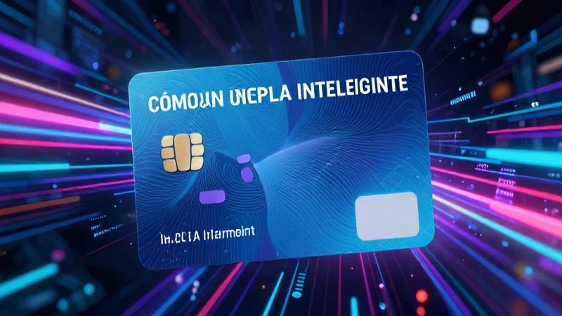 Tarjeta inteligente: tecnología vibrante y futurista