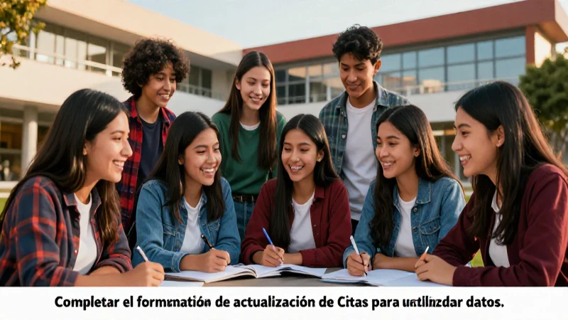 Estudiantes mexicanos alegres actualizan su beca