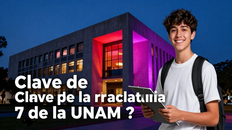 Obtén la Clave 7 de la UNAM