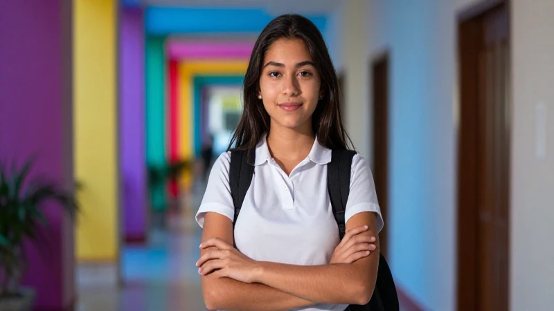 Estudiante mexicano universitario con oportunidad vibrante