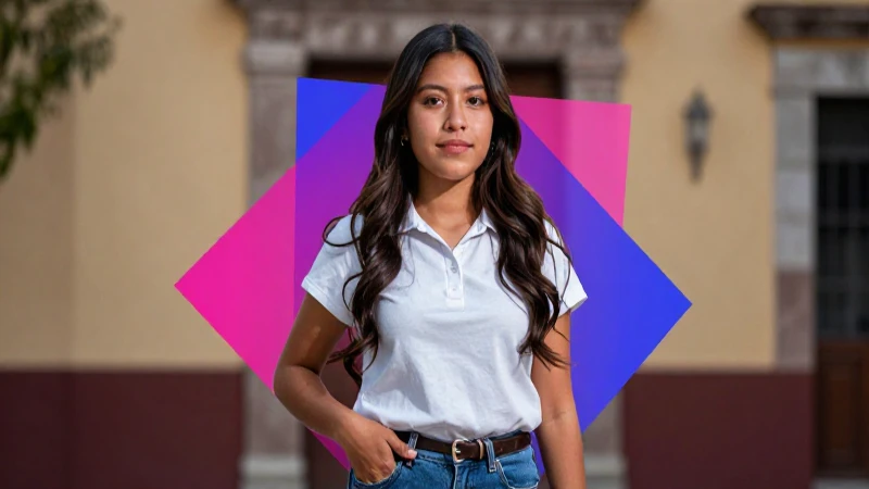Estudiante mexicano vibrante con estilo de Oaxaca