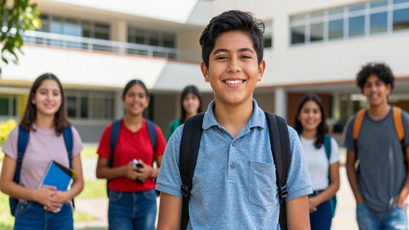 Alegría mexicana en un moderno campus brillante