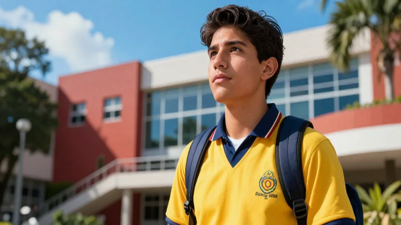 Estudiante mexicano mira un futuro brillante