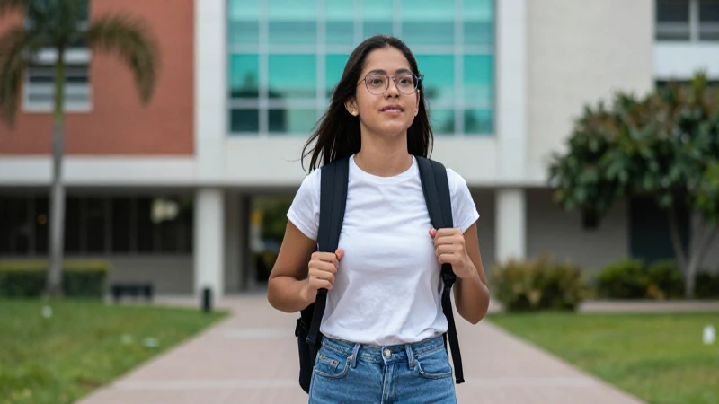 Joven mexicano ambicioso estudia en la universidad