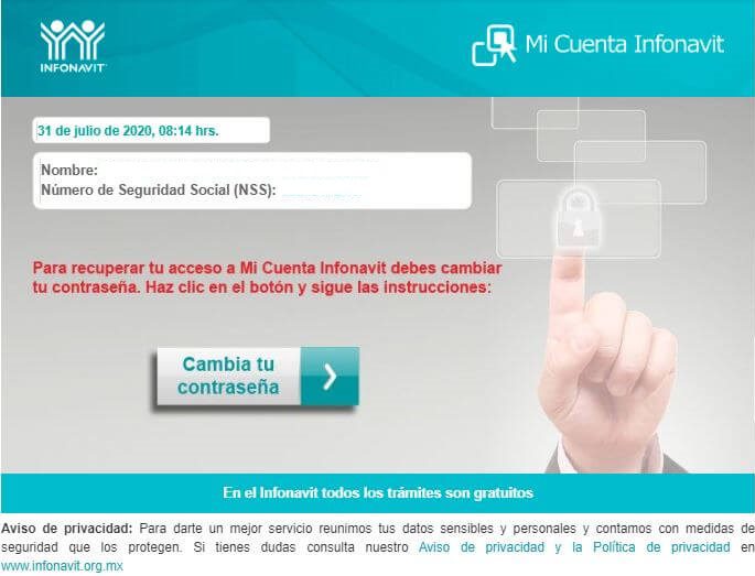 Cómo cambiar el correo electrónico en mi cuenta del Infonavit