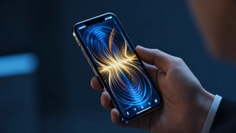 Joven profesional con biometría azul y oro