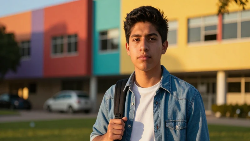 Joven estudiante mexicano enfocado en el éxito