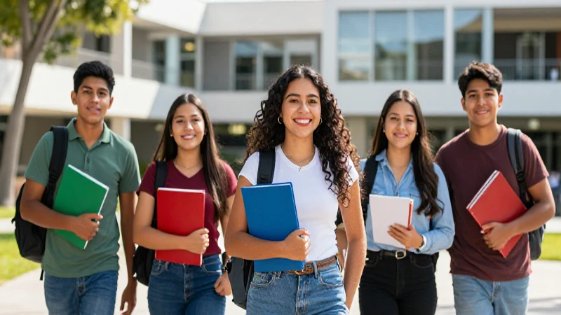 Estudiantes mexicanos universitarios vibrantes y detallados
