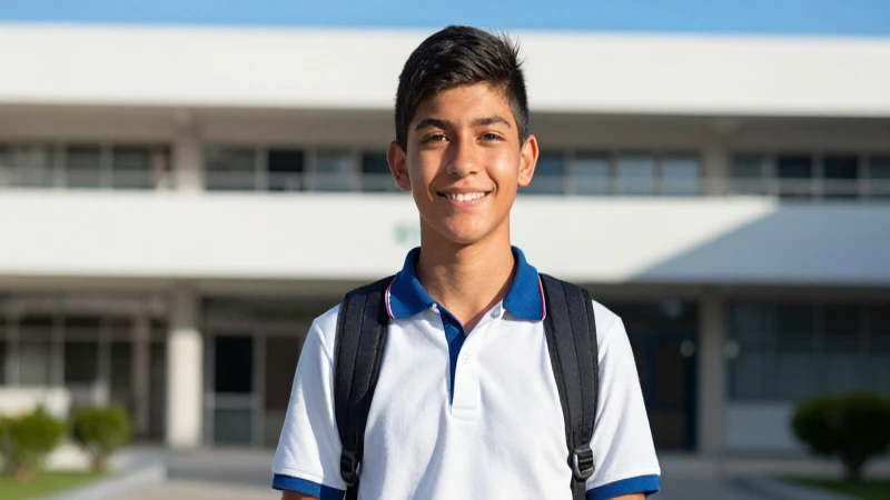 Retrato cinemático vibrante de estudiante mexicano