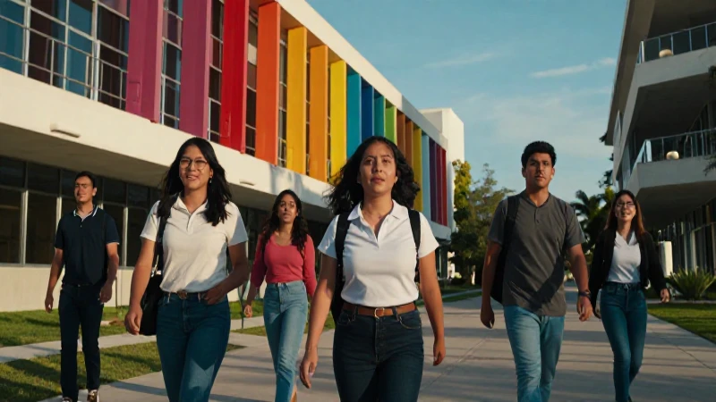 Estudiantes mexicanos triunfan en campus universitario vibrante