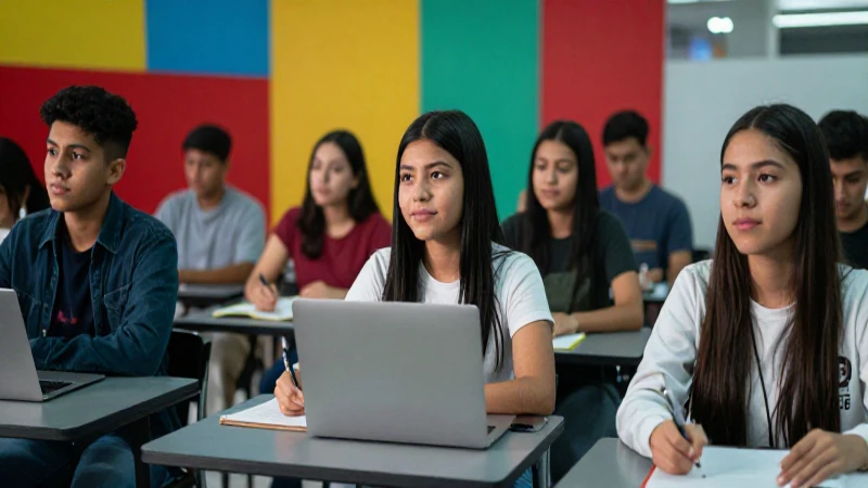 Estudiantes mexicanos exitosos en un campus vibrante