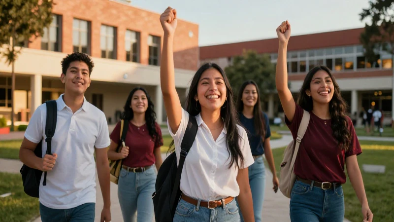 Éxito estudiantil mexicano en campus moderno
