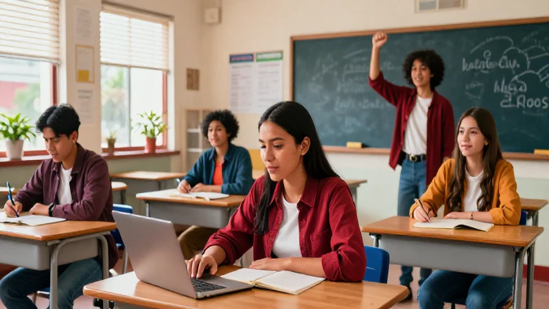 Estudiantes mexicanos colaborando con éxito visual