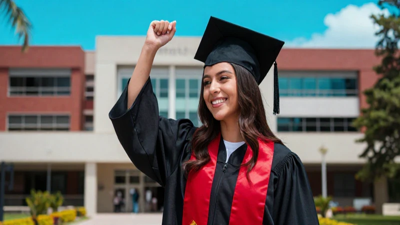 Estudiante mexicano triunfa en su graduación universitaria