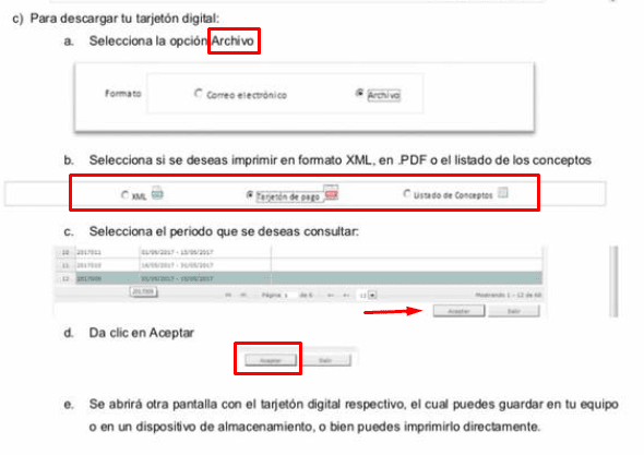 como imprimir el tarjeton del imss