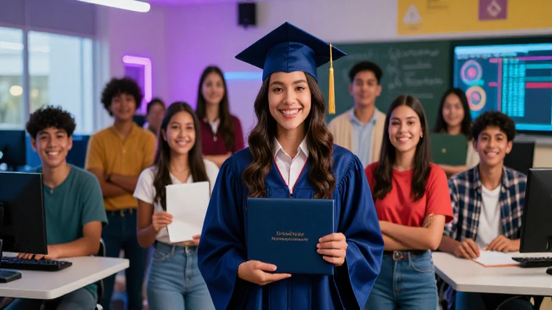 Éxito estudiantil mexicano en aula moderna