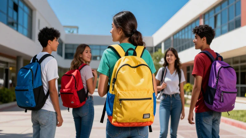 Joven mexicano en campus educativo moderno y vibrante