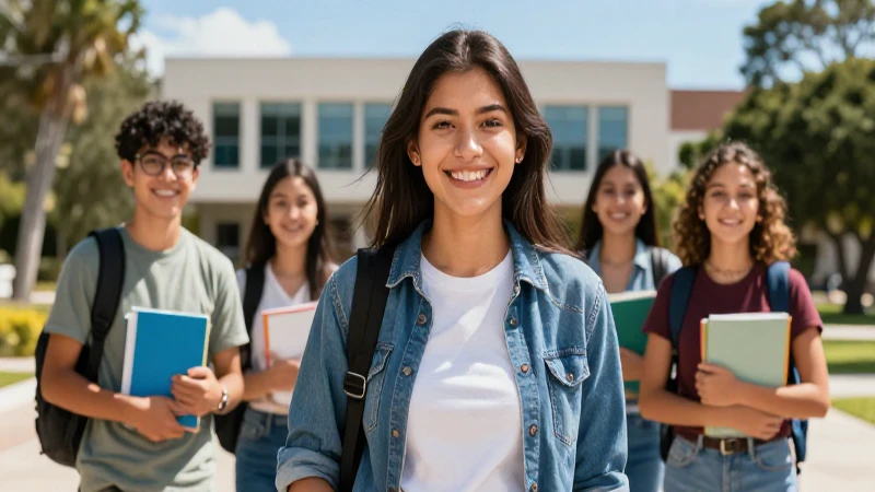 Arte cinemático de estudiante mexicano sonriente