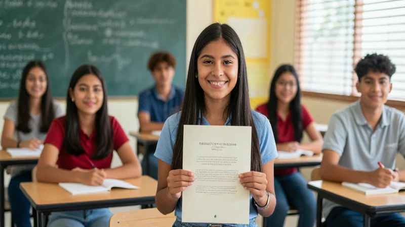 Estudiantes mexicanos celebran su éxito educativo con un diploma
