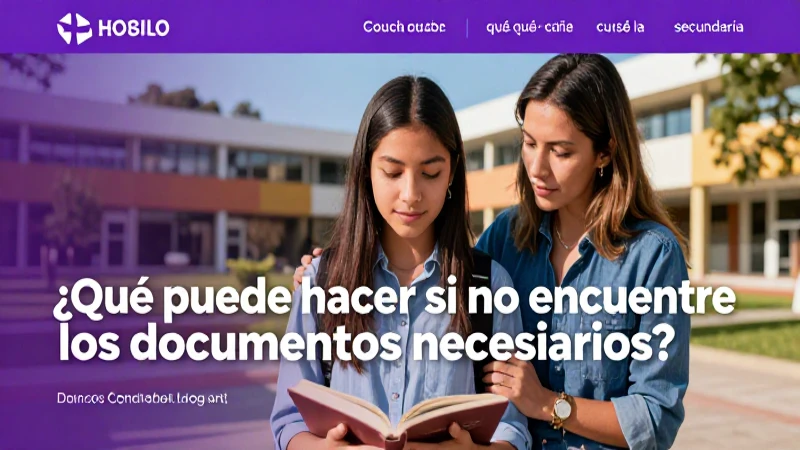 Diseño informativo sobre documentos escolares